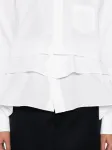 Рубашка с оборками и многослойным дизайном SACAI, белый - фото 5