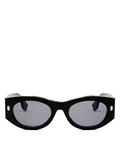 Fendi Овальные солнцезащитные очки Fendi Roma, 52 мм, черный - фото 4