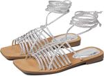GUESS Rayana сандалии на шнуровке, Silver 040 - фото