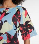 Платье миди с принтом Dries Van Noten, светло-синий - фото 4