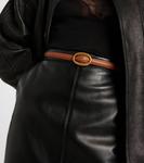 Кожаный ремень Saint Laurent, Brick - фото 2