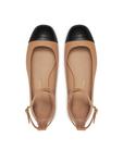Балетки Stuart Weitzman Eden Atrap Flat SJ720, бежевый - фото 5
