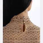 Узкая блузка Patrizia Pepe, бежевый - фото 4