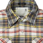 Клетчатая рубашка R13, серо-оранжевый - фото 5