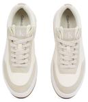 Кеды женские Calvin Klein Jeans кожаные на платформе, бежевый - фото 3