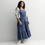 Платье макси в пол Plus size So, Tan Cream Check - фото 4