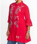 Женское платье с ярусами и воланами Talulla Plus Johnny Was, красный - фото 2