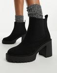 Черные ботинки челси на массивном каблуке ASOS DESIGN Wide Fit Elma - фото 2