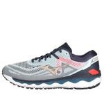 Кроссовки wave sky 4 running shoes grey/blue Mizuno, серый - фото