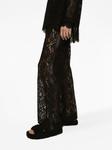 Dolce & Gabbana полупрозрачные брюки с кружевом, черный - фото 3