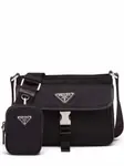 Сумка-мессенджер с логотипом Prada, черный - фото