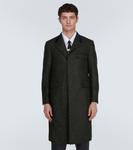 Шерстяное пальто Thom Browne, зеленый - фото 3