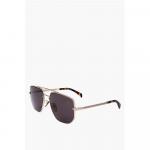 Солнцезащитные очки-авиаторы с металлической оправой David Beckham, Black - фото 2