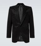 Блейзер из хлопчатобумажной ткани GG Canvas Gucci, черный - фото