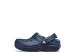 Слипоны Crocs Classic Lined Bold Check Clog - Kids', темно-синий - фото 2