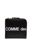 Comme Des Garçons Wallet кошелек на молнии с логотипом, черный - фото