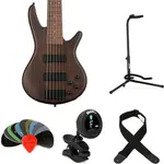Бас-гитара Ibanez Gio GSR206BWNF Essentials Bundle - Гладкий орех - фото