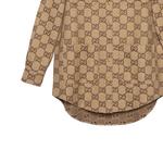 Рубашка женская Gucci Supreme, темно-коричневый - фото 5