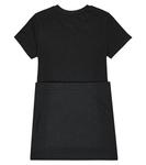 Платье из хлопкового джерси с логотипом Balmain, черный - фото 4