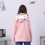 Свитшот унисекс BIRDTALK, бело-розовый - фото 11