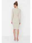 Платье trendyol Strick, песочный - фото 4