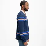 Поло с длинными рукавами в полоску Threads 4 Thought, Raw Denim/Eclipse - фото 3