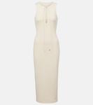 Хлопковое ребристое платье миди Givenchy, Natural - фото