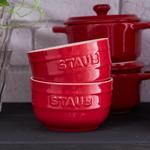 Набор керамических мисок Staub, 2 предмета, 10 см, вишнево-красный - фото 3