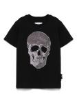 Футболка с принтом Skull Philipp Plein Junior, черный - фото