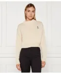 Свитер Cropped fit Patrizia Pepe, белый - фото