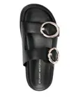 Кожаные сандалии Stuart Weitzman, черный - фото 4