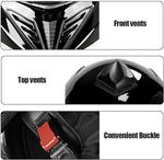 Шлем мотоциклетный Halying Bluetooth, черный - фото 3