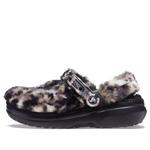 Тапочки classic fur sure 'lined animal oreo' Crocs, черный - фото