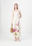 Платье Abercrombie & Fitch RUFFLE MAXI DRESS LIABILITY, Beige/Light Pink/Grey - фото 2