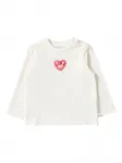 Лонгслив с сердечком, связанный крючком Gcds Kids, белый - фото
