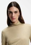 Топ BOSS Long sleeved top, Light Beige Five/Beige - фото 4