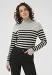 Джемпер Kaffe LIZZA ROLL NECK, Lgm Dgm Half Stripe/Grey - фото