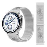 Ремешок совместимый с OPPO Nylon Penc iWatch, бело-радужный на липучке - фото 5