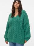 Вязаный свитер цвета сосновая зелень Vero Moda - фото 4