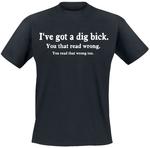 Футболка Funshirt Iv'e got a dig bick. You that read wrong., черный - фото