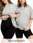 Черные базовые шорты-леггинсы из двух пар ASOS DESIGN Maternity - фото 4