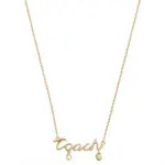 COACH Стеклянное ожерелье женское золотое - фото 3