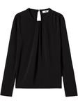 TWINSET блузка из джерси с драпировкой, черный - фото