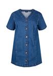 Джинсовое платье MIT V-AUSSCHNITT Zizzi, цвет Blue Denim - фото