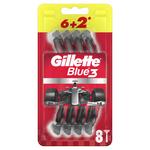 Одноразовые мужские бритвы, 6+2 шт. Gillette Blue3 - фото