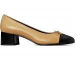 Туфли Tory Burch 45 mm Cap-Toe Pump, цвет Ginger Shortbread/Perfect Black - фото 3