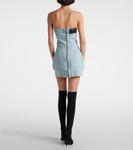 Платье-бюстье из денима со вставками Mugler, Medium Blue - фото 3