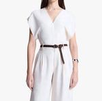 Фэй Льняной топ в кремовом цвете A.L.C. - фото