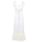 Платье макси с открытыми плечами Rabanne, белый - фото