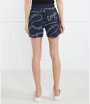 Шорты женские Emporio Armani хлопковые с принтом, синий - фото 4